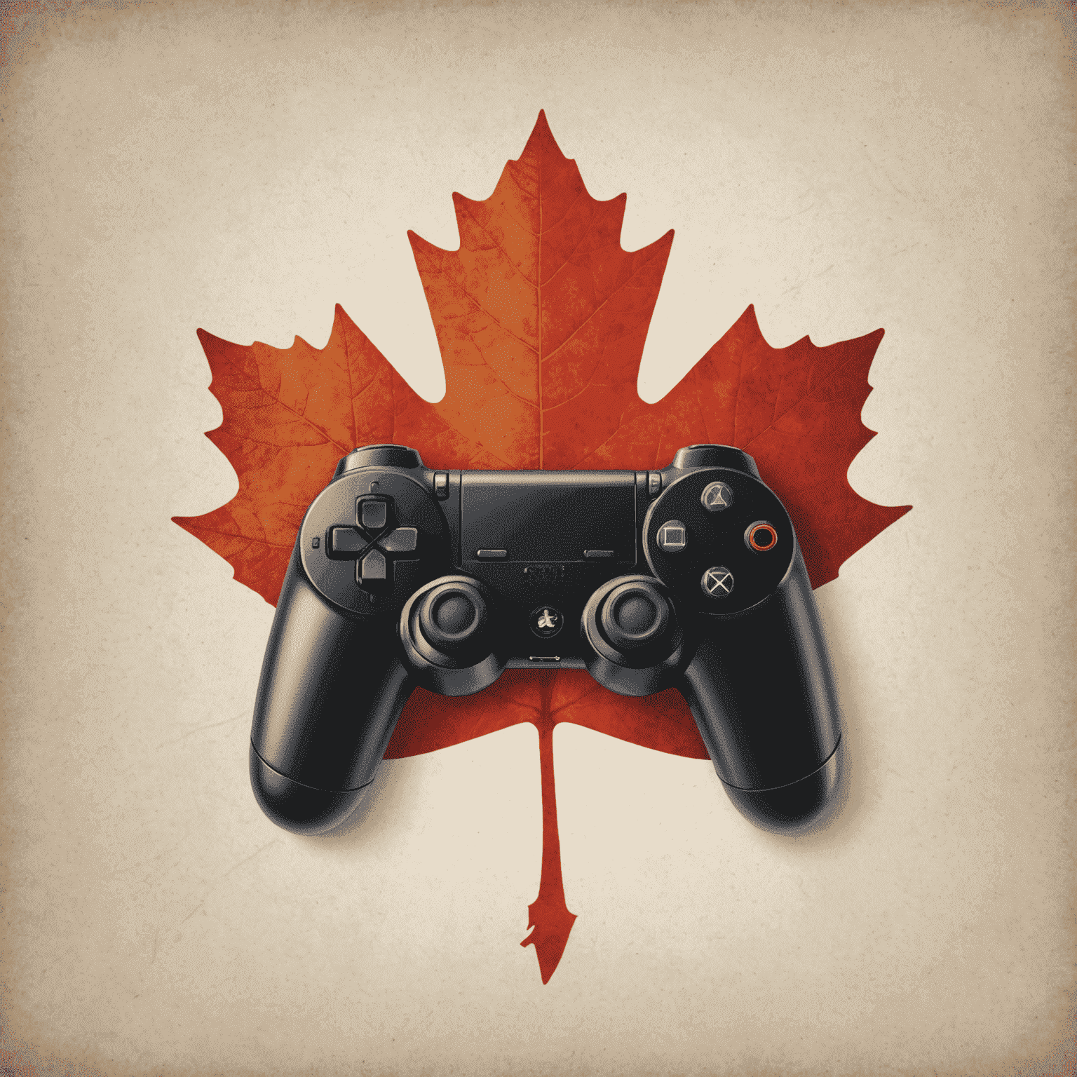 Canadian Game Logo depicting a maple leaf and game controller