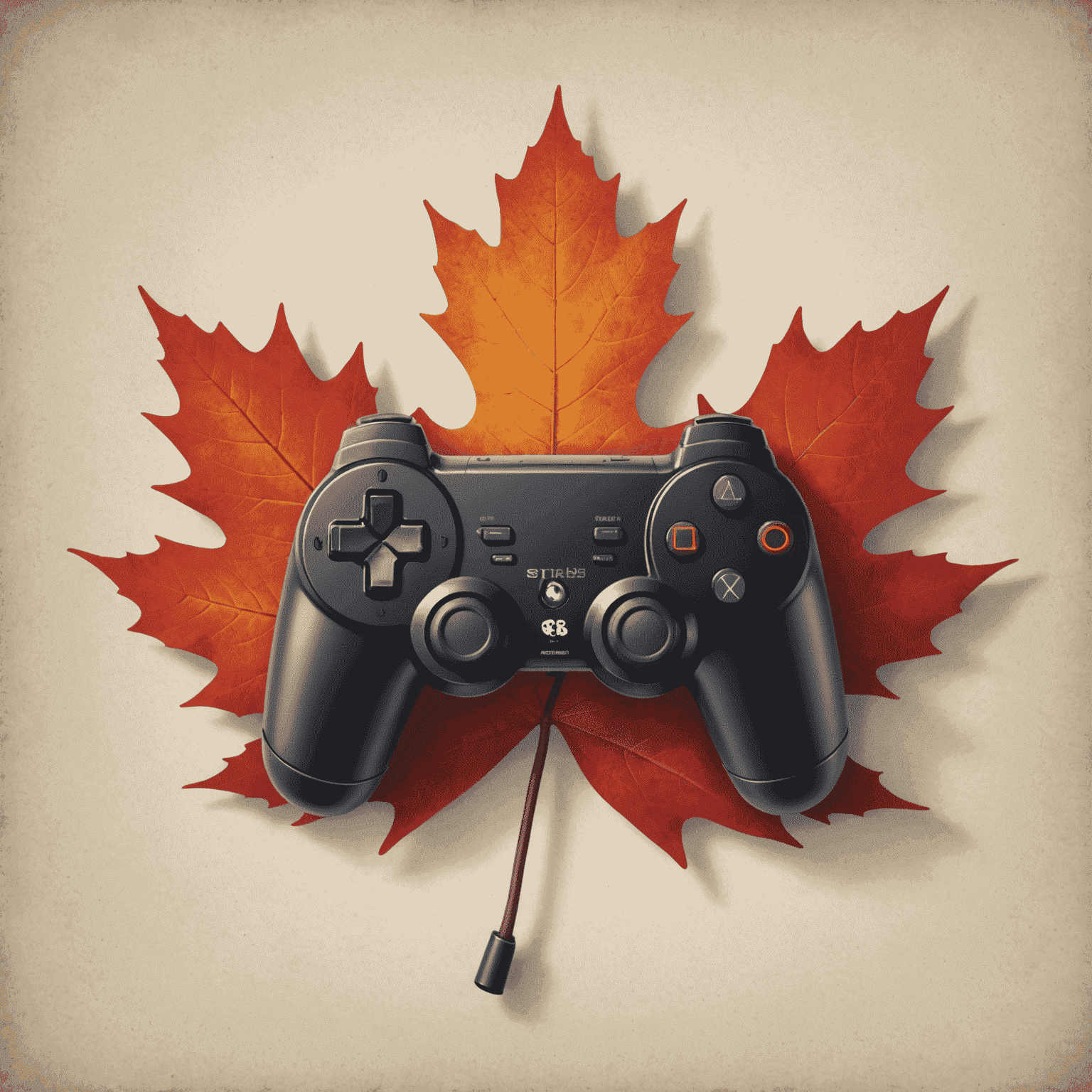 Canadian Game Logo depicting a maple leaf and game controller