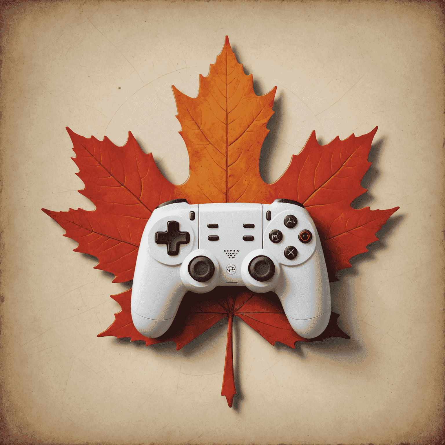 Canadian Game Logo depicting a maple leaf and game controller