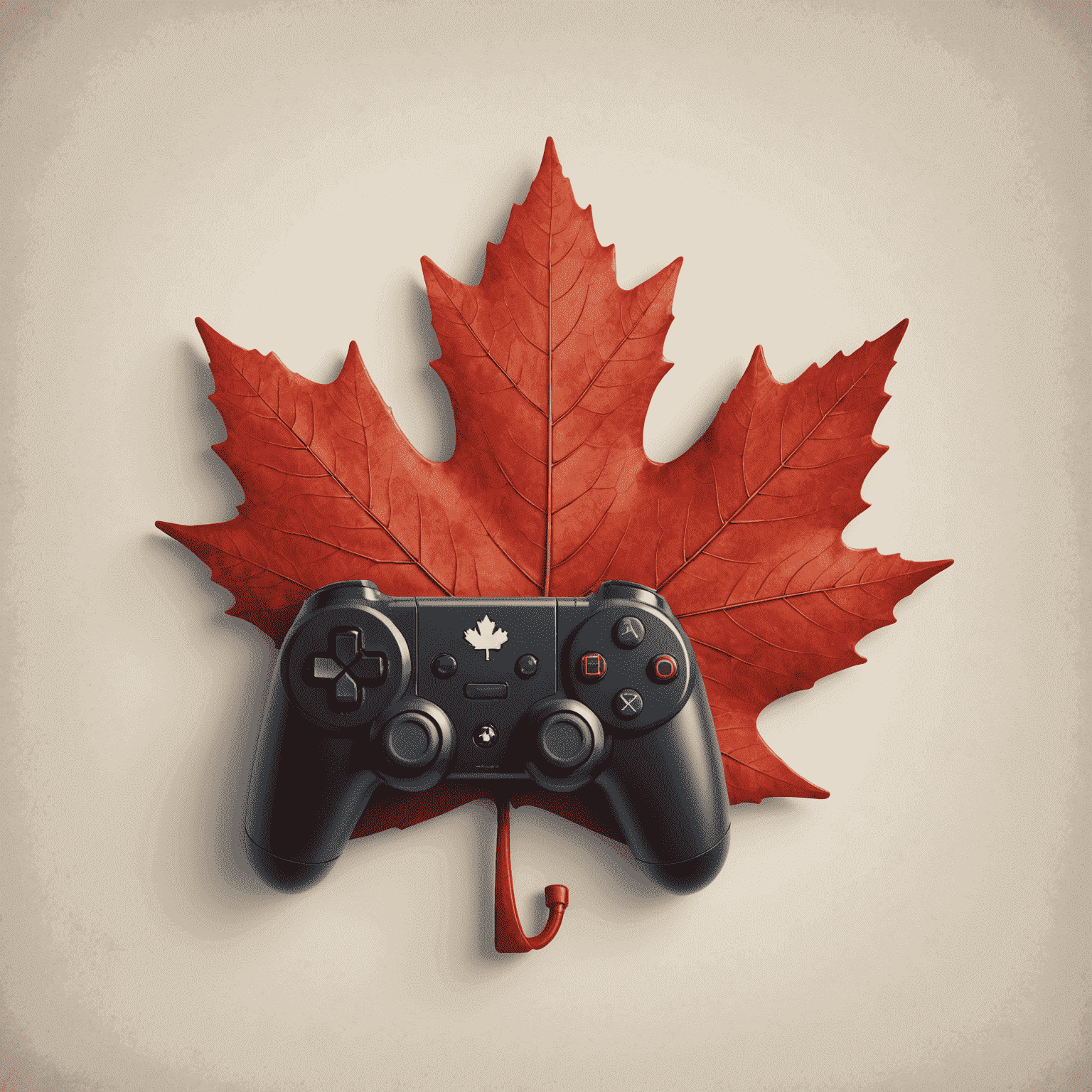 Canadian Game Logo depicting a maple leaf and game controller