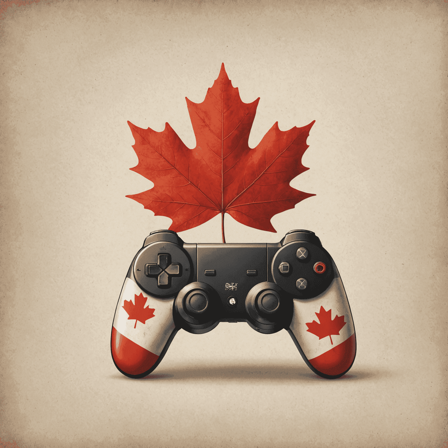 Canadian Game Logo depicting a maple leaf and game controller