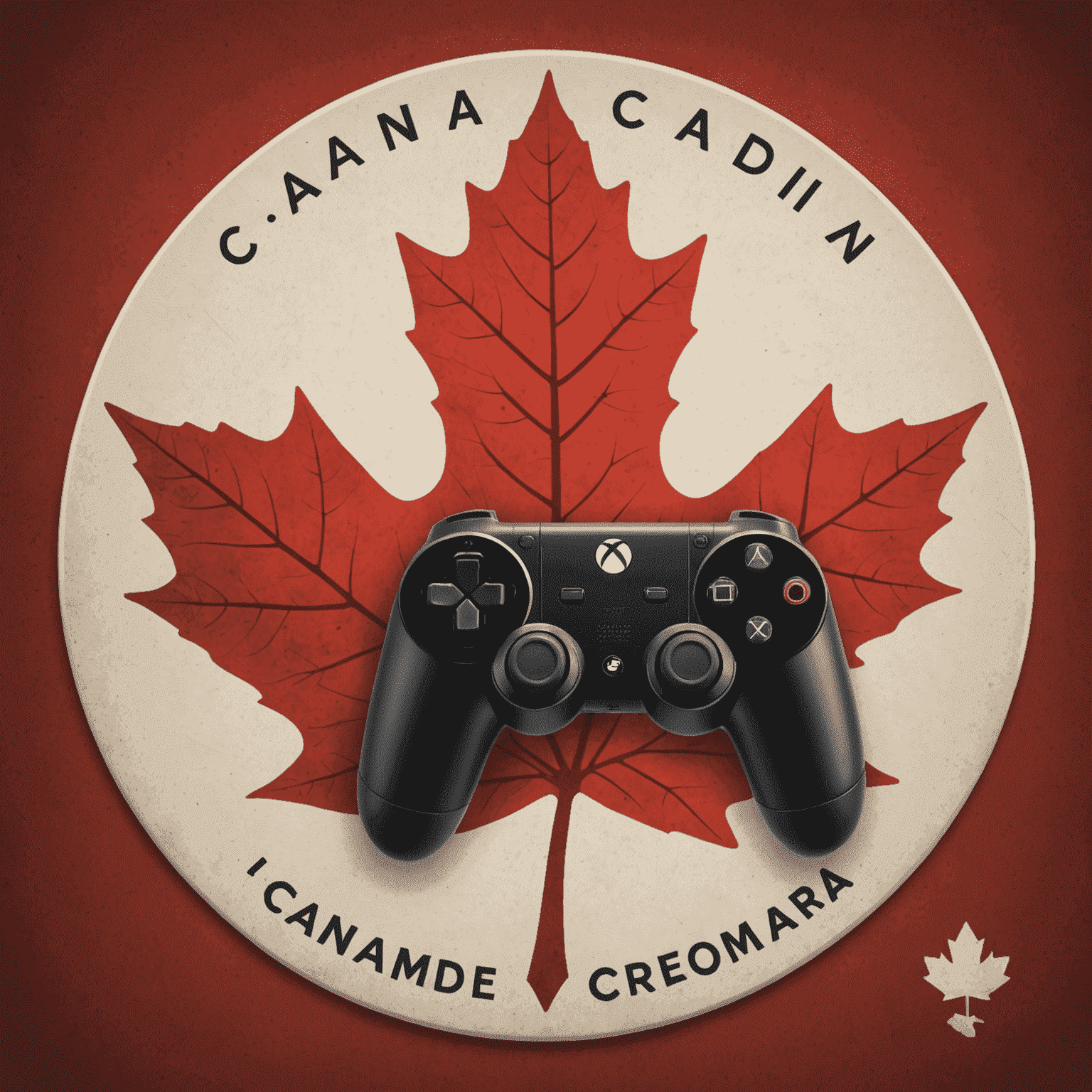 Canadian Game Logo depicting a maple leaf and game controller