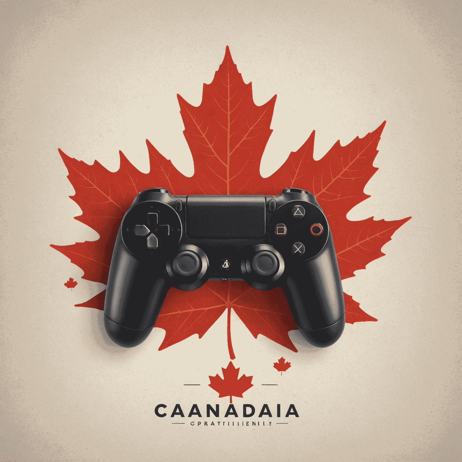 Canadian Game Logo depicting a maple leaf and game controller