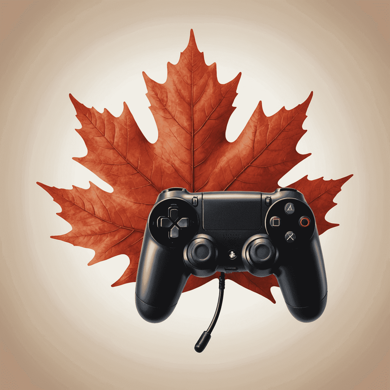 Canadian Game Logo depicting a maple leaf and game controller