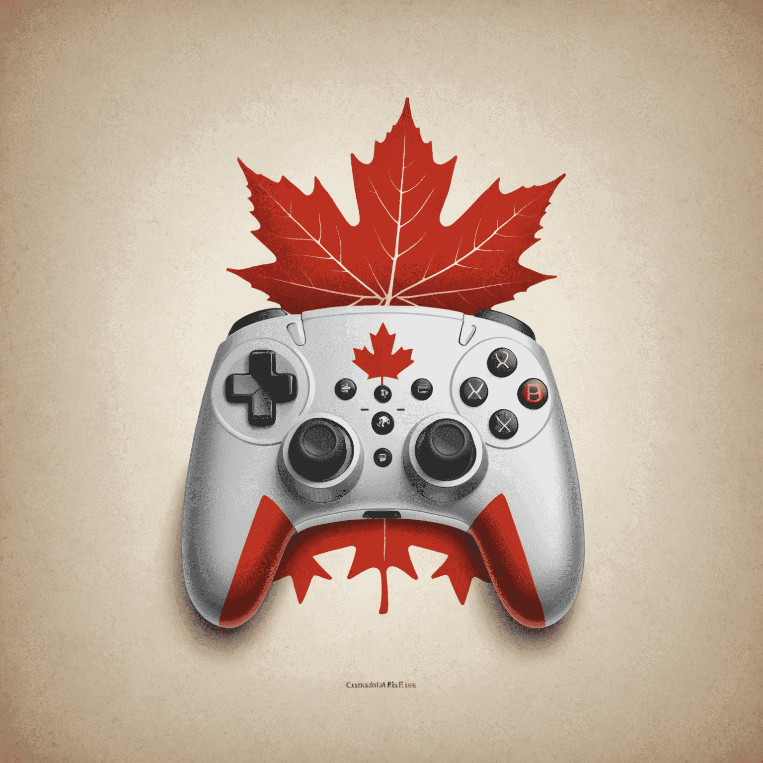 Canadian Game Logo depicting a maple leaf and game controller