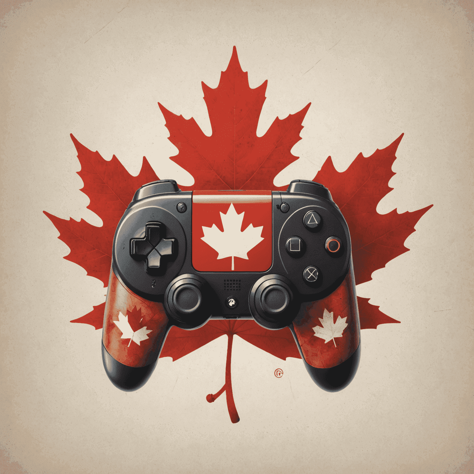 Canadian Game Logo depicting a maple leaf and game controller