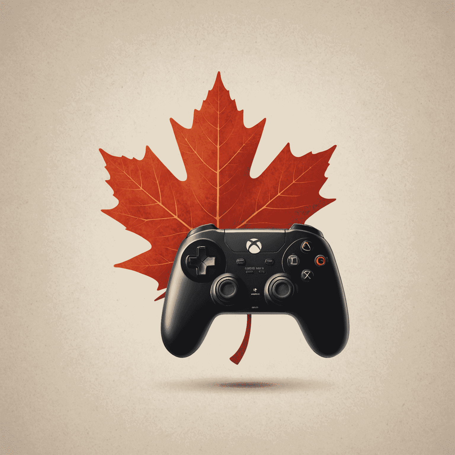 Canadian Game Logo depicting a maple leaf and game controller