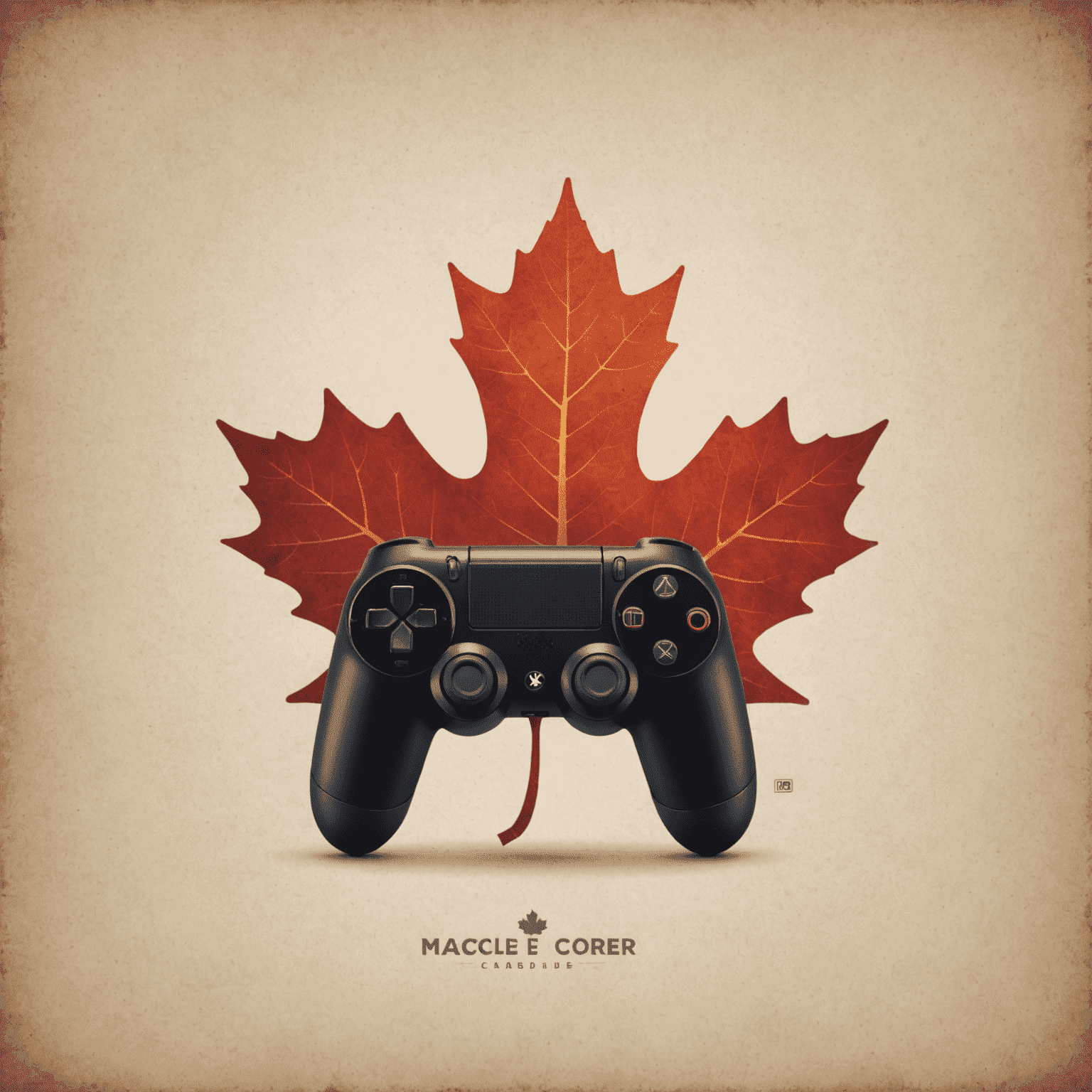 Canadian Game Logo depicting a maple leaf and game controller